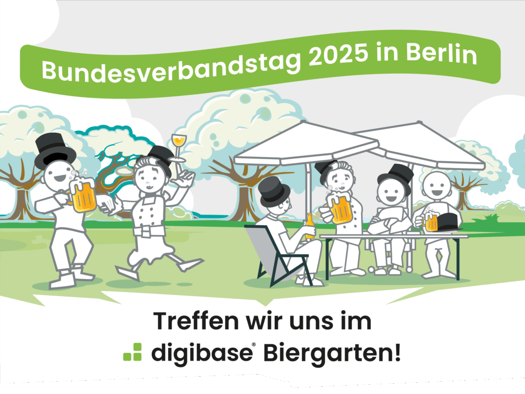 Nach zwei intensiven Jahren voller technischer Herausforderungen ist es endlich soweit: Unsere neue Software connect steht stabil und startklar – das möchten wir mit dir feiern! Vom 10. bis 13. Juni sind wir auf dem Bundesverbandstag des Schornsteinfegerhandwerks in der Messe Berlin vertreten – und laden dich herzlich in unseren digibase Biergarten ein.